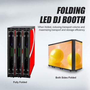 Cabina de DJ con LED de seis pliegues