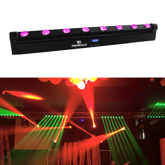 Barre de faisceau &agrave; bande RGBW 8x10W, &eacute;clairage de sc&egrave;ne men&eacute;