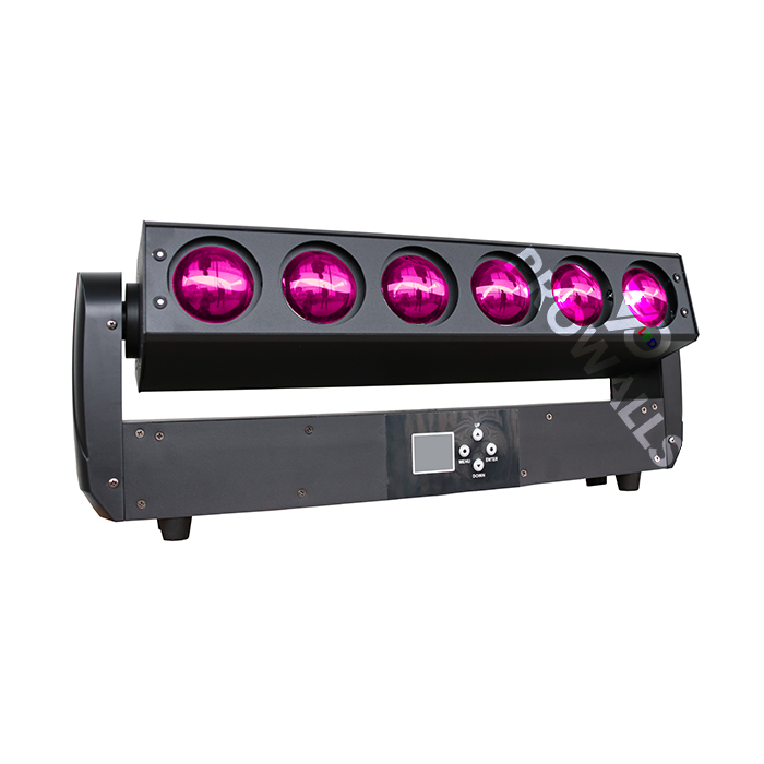 Iluminaci&oacute;n LED con barra m&oacute;vil de lavado de haz RGBW de 6x40W